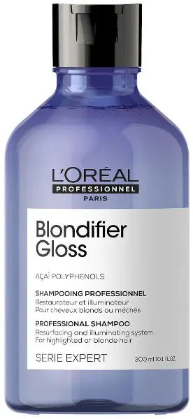 картинка L'Oreal Professionnel Serie Expert Blondifier Gloss Шампунь для осветленных и мелированных волос 300 мл