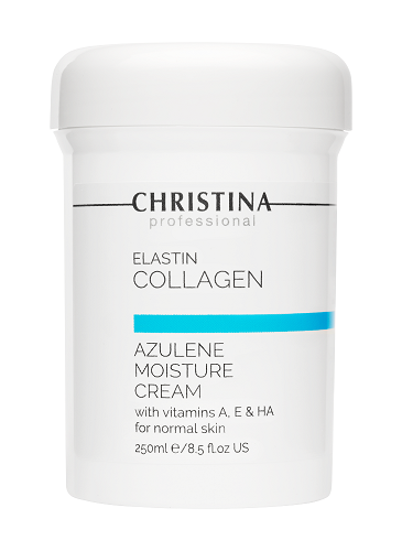 картинка Christina Elastin Collagen Увлажняющий крем для нормальной кожи Эластин, коллаген, азулен Azulene Moisture Cream 250 мл