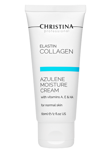картинка Christina Elastin Collagen Увлажняющий крем для нормальной кожи Эластин, коллаген, азулен Azulene Moisture Cream 60 мл