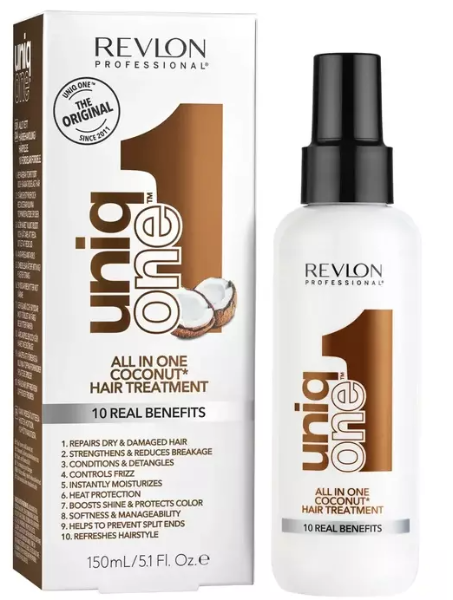 картинка Revlon Professional Uniq One Спрей-маска для ухода за волосами с ароматом кокоса Hair Treatment Coconut 150 мл