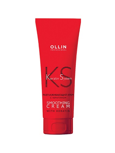 картинка OLLIN Professional Keratine System Разглаживающий крем для волос с кератином 250 мл