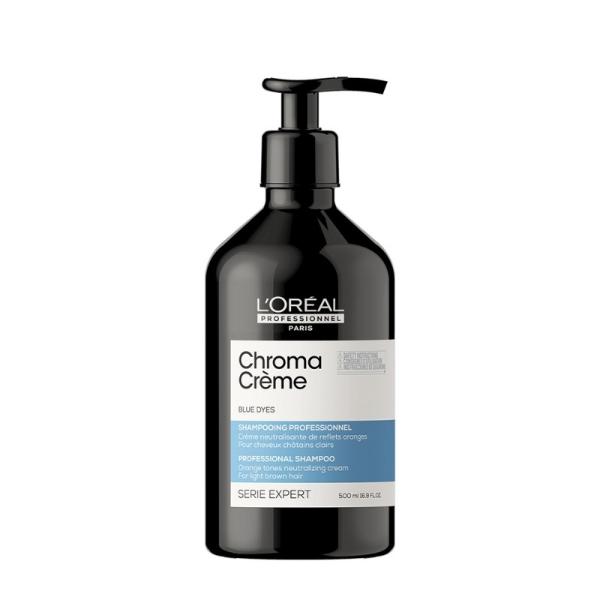 картинка L'Oreal Professionnel Serie Expert Chroma Creme Крем-шампунь нейтрализующий синий 500 мл