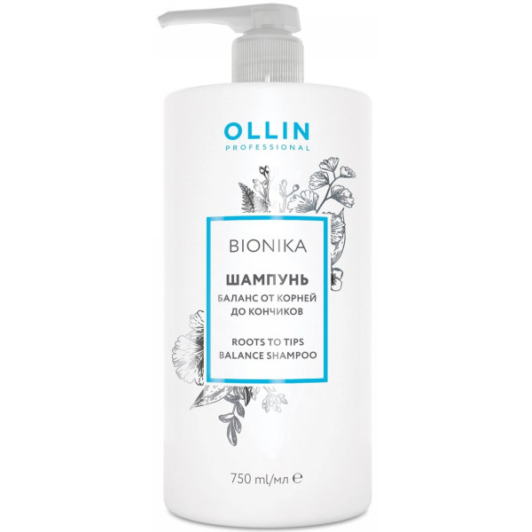 картинка OLLIN Professional BioNika Шампунь Баланс от корней до кончиков 750 мл