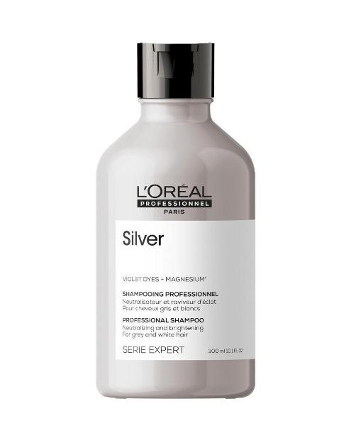 картинка L'Oreal Professionnel Serie Expert Silver Шампунь для нейтрализации желтизны осветленных и седых волос 300 мл