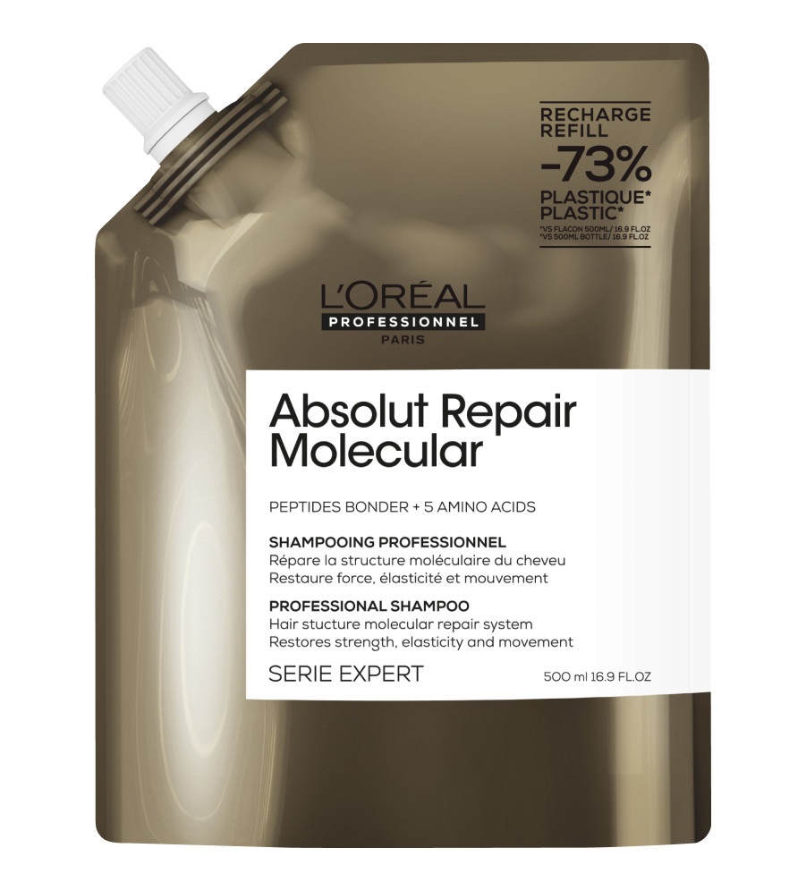 картинка L'Oreal Professionnel Serie Expert Absolut Repair Molecular Шампунь для молекулярного восстановления волос REFILL 500 мл