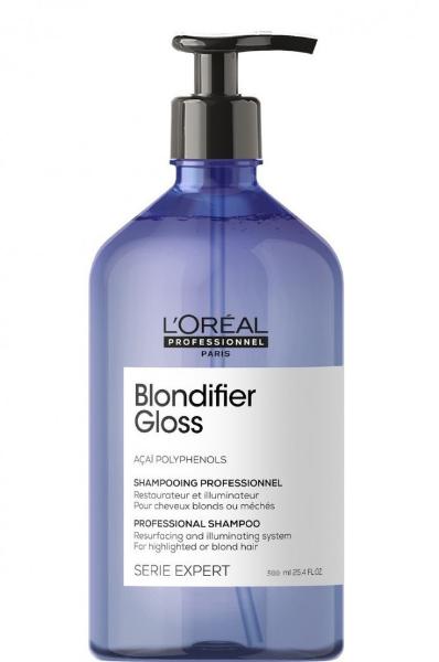 картинка L'Oreal Professionnel Serie Expert Blondifier Gloss Шампунь для осветленных и мелированных волос 500 мл