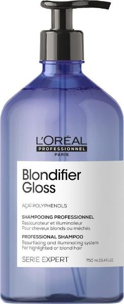 картинка L'Oreal Professionnel Serie Expert Blondifier Gloss Шампунь для осветленных и мелированных волос 750 мл